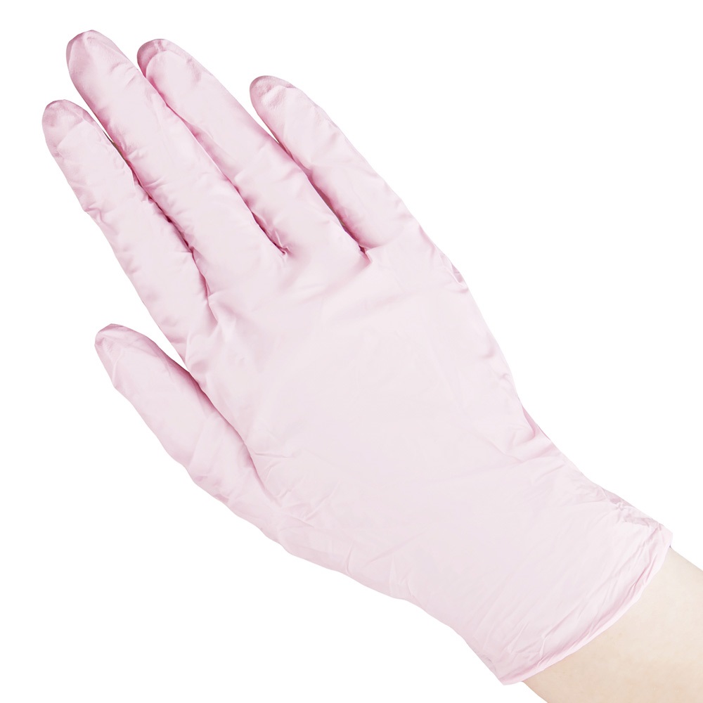 Перчатки нитриловые Foxy Gloves розовые, M 50 пар (НДС 20%)