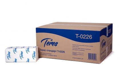 Полотенца листовые Teres Стандарт, V(ZZ)- сложение 1-сл., белые, 23*21см, №200